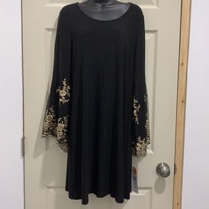 MSK Long Sleeve Black Dress sz large